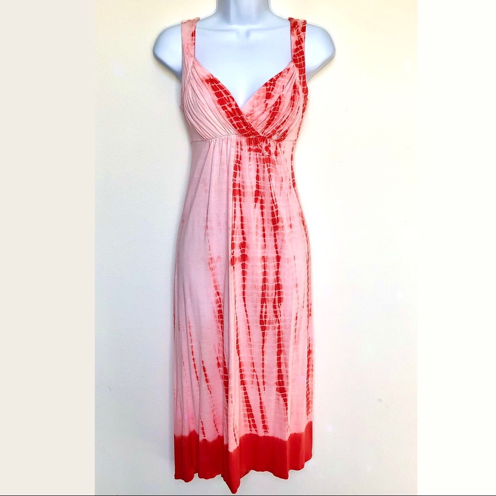 PINK ROSE⚡️Tie-Dye Spring/Summer Maxi Dress_M